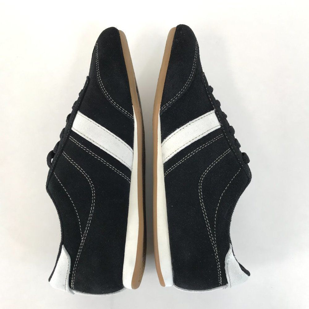 NEW Steve Madden Jockk Black Suede Sneakers Women's Size 10 Leather Lace Up - Picture 7 of 13